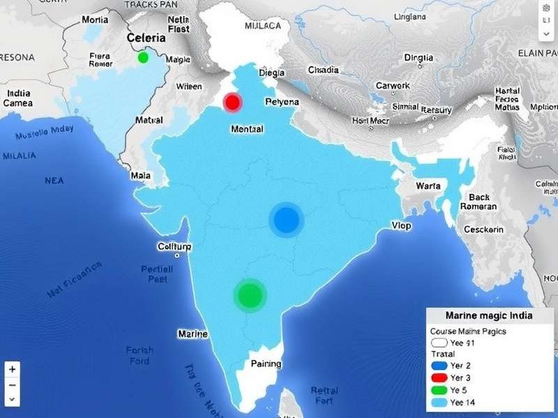 Map of India showing Marine Magic India popularity by region