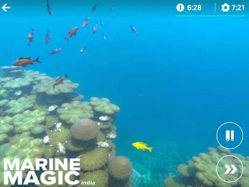 Marine Magic India Gameplay showing underwater exploration near Indian coral reefs