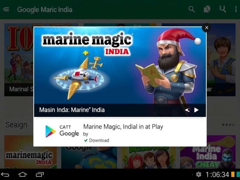 Marine Magic India download screen showing the game on Google Play Store